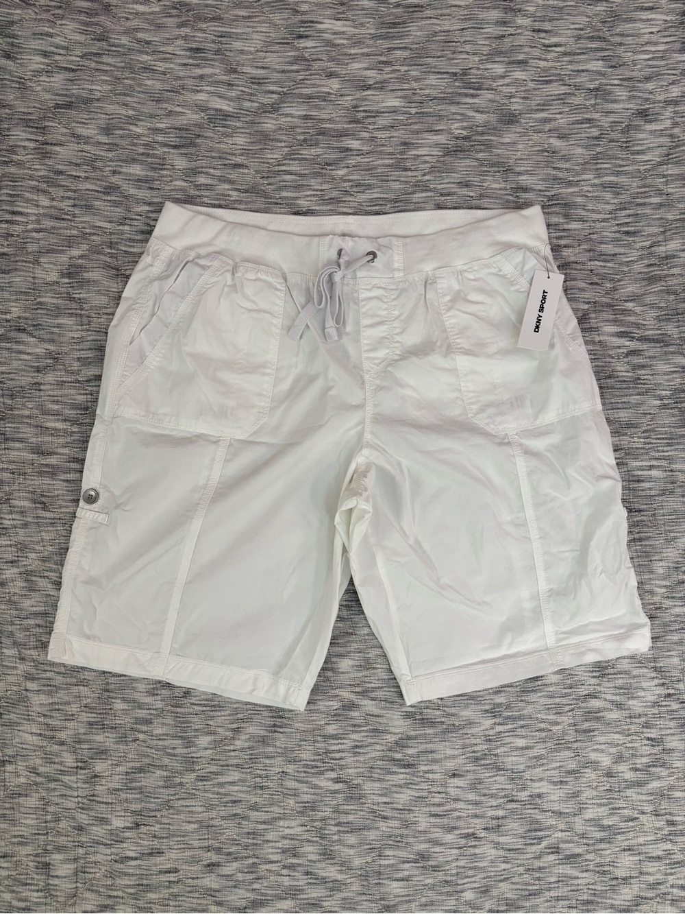 DKNY Sport White Bermuda Shorts Sz XL NWT | DKNY Sport Women Bermuda Shorts - - Picture 7 of 9